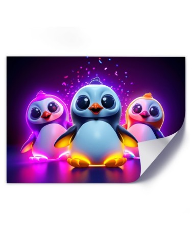 Leinwandbild - Nenon Pinguine Cartoon | Feeby