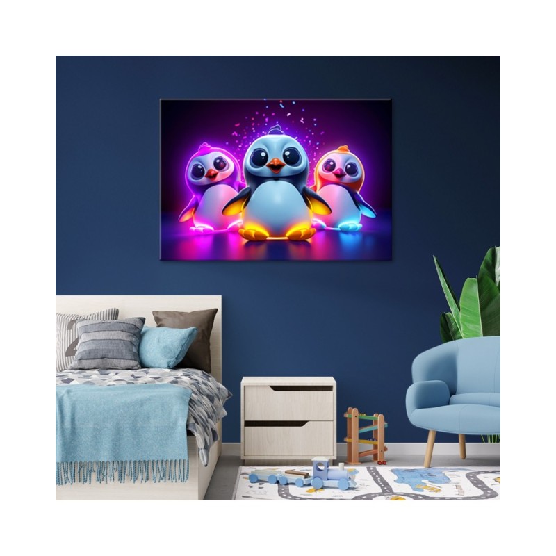 Leinwandbild - Nenon Pinguine Cartoon | Feeby