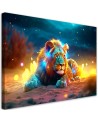 Exclusive Canvas paintings on canvas - Neon Lion Abstract Nature | FEEBY