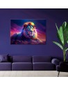 Stylowe obrazy do salonu - Neon Lew Afryka | FEEBY
