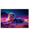 Modern paintings AI - Lion Nature Animal Neon | FEEBY