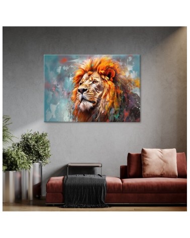 Leinwandbild modern - Tierischer Löwe Abstraktion | Feeby