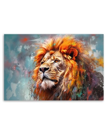 Leinwandbild modern - Tierischer Löwe Abstraktion | Feeby