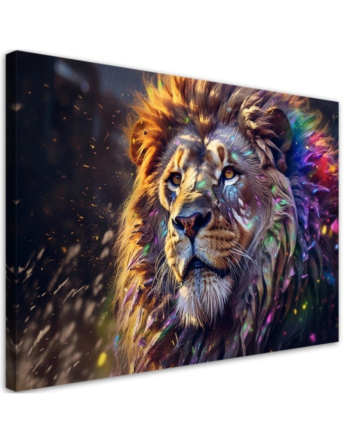 Bild auf Leinwand - Löwe Tier Abstraktion | Feeby