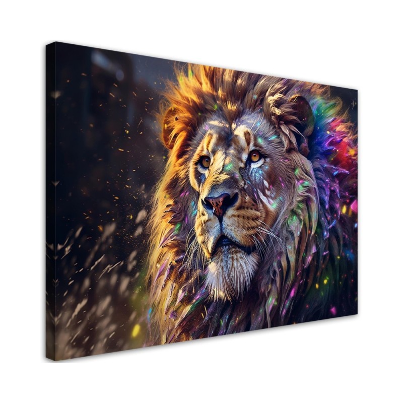 Bild auf Leinwand - Löwe Tier Abstraktion | Feeby