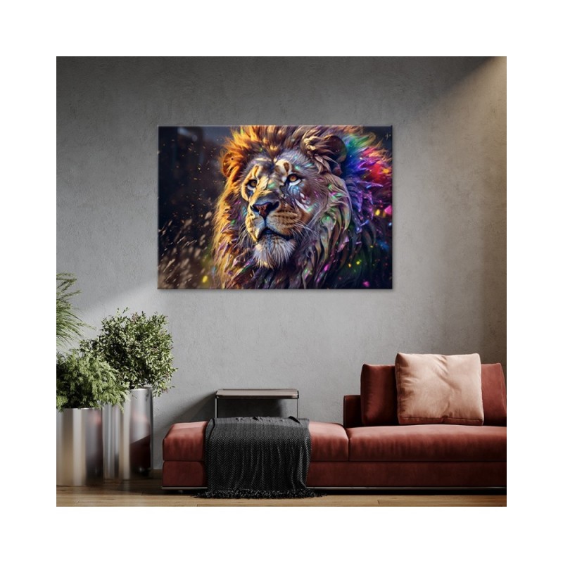 Bild auf Leinwand - Löwe Tier Abstraktion | Feeby