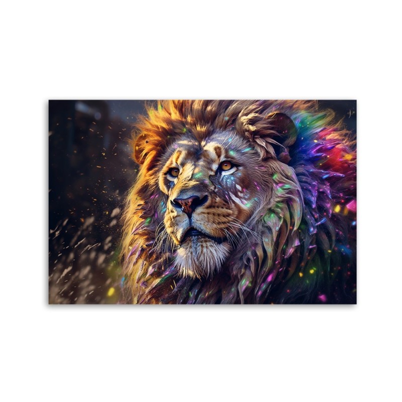 Bild auf Leinwand - Löwe Tier Abstraktion | Feeby