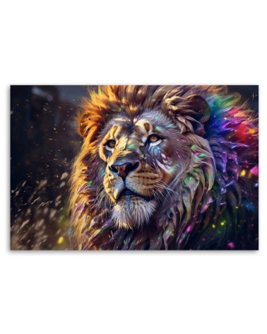Bild auf Leinwand - Löwe Tier Abstraktion | Feeby