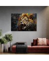 Unique wall art paintings AI - Lion on a dark background | FEEBY