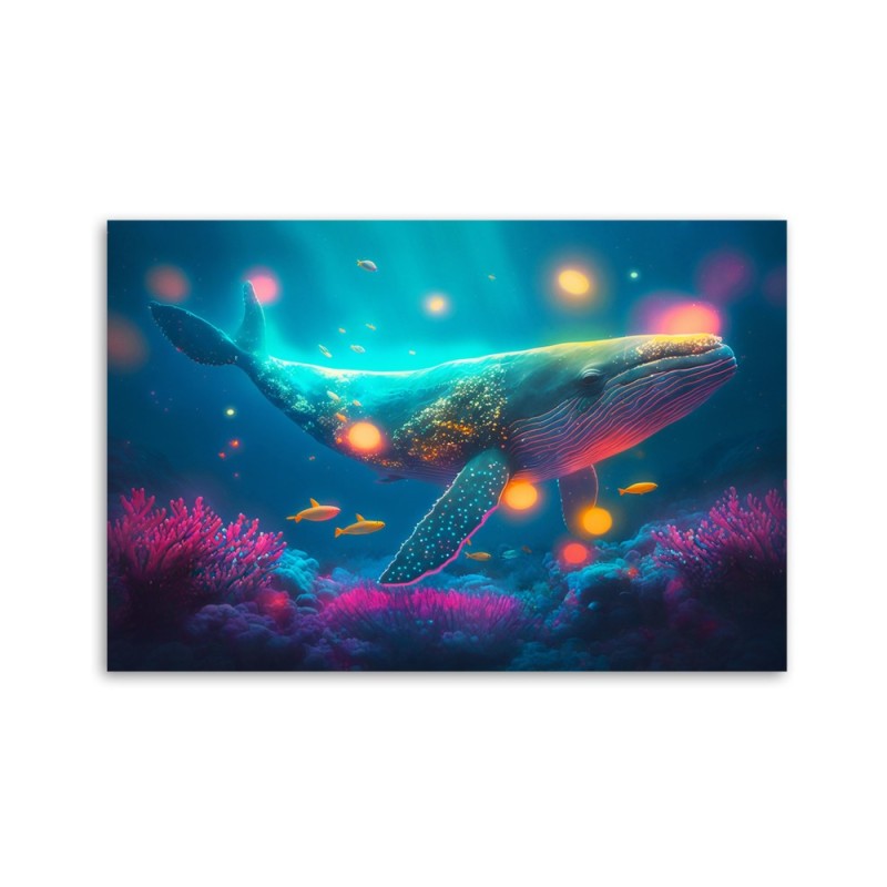 Dekoratives Leinwandbild - Magischer Wal | Feeby