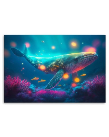 Dekoratives Leinwandbild - Magischer Wal | Feeby