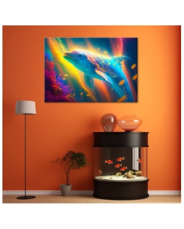 Wandbild für Wohnzimmer - Neon-Wal | Feeby