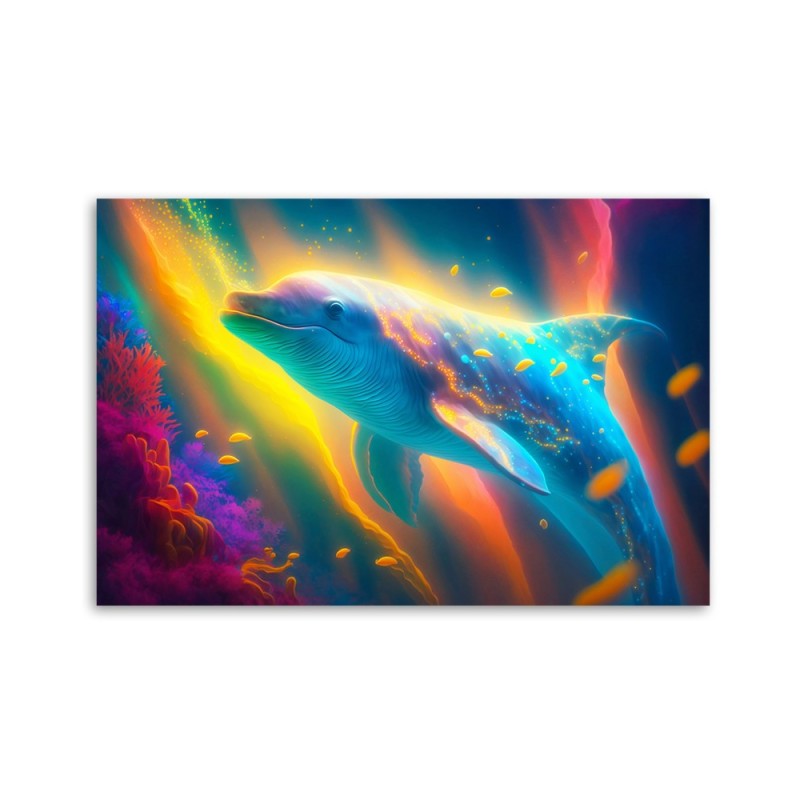 Wandbild für Wohnzimmer - Neon-Wal | Feeby