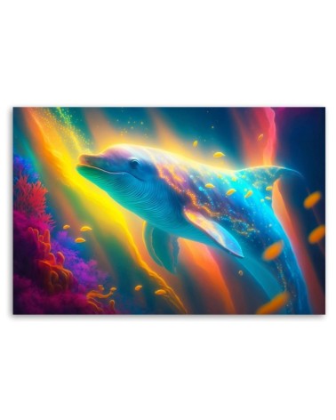 Wandbild für Wohnzimmer - Neon-Wal | Feeby