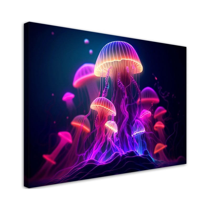 AI Canvas prints for the youth room - Neon abstraction | FEEBY