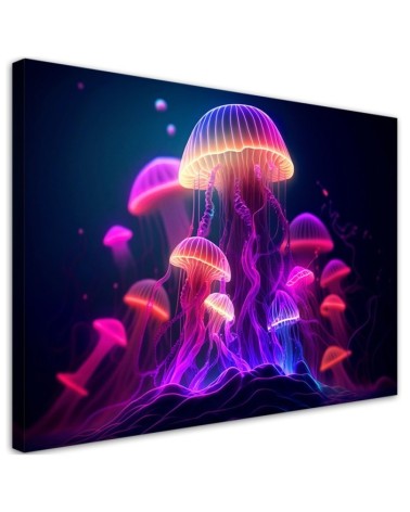 Bild auf Leinwand - Neon-Abstraktion | Feeby