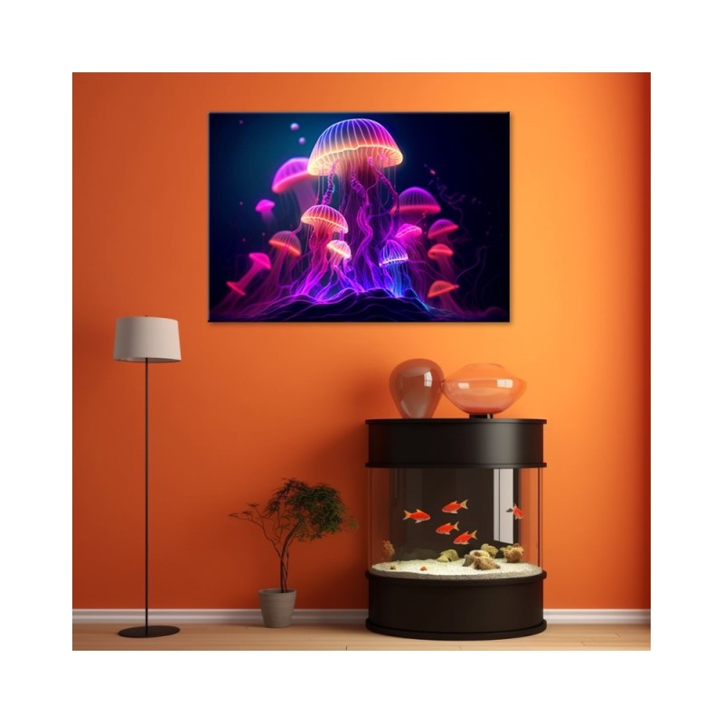 Bild auf Leinwand - Neon-Abstraktion | Feeby