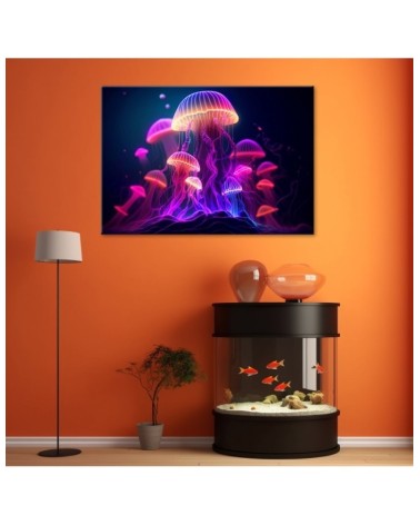 Bild auf Leinwand - Neon-Abstraktion | Feeby