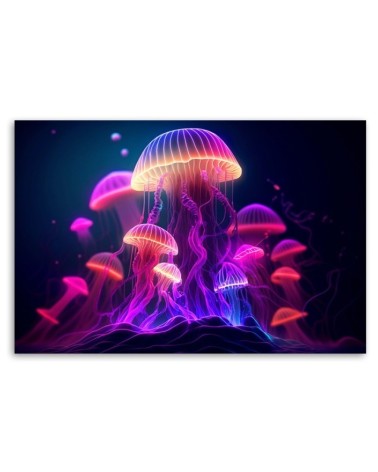 Bild auf Leinwand - Neon-Abstraktion | Feeby