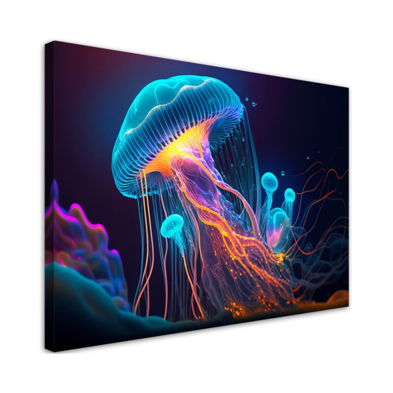 Leinwandbild modern - Lebendige Farben unter Wasser | Feeby