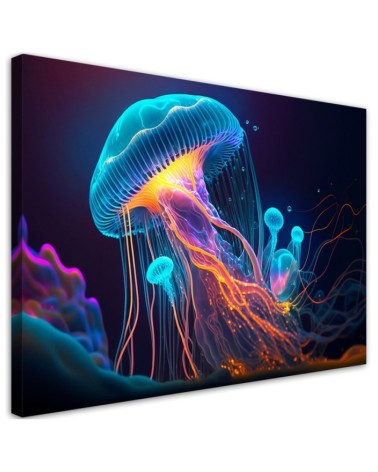 AI Canvas painting for children's room - Vibrant colours underwater | FEEBY