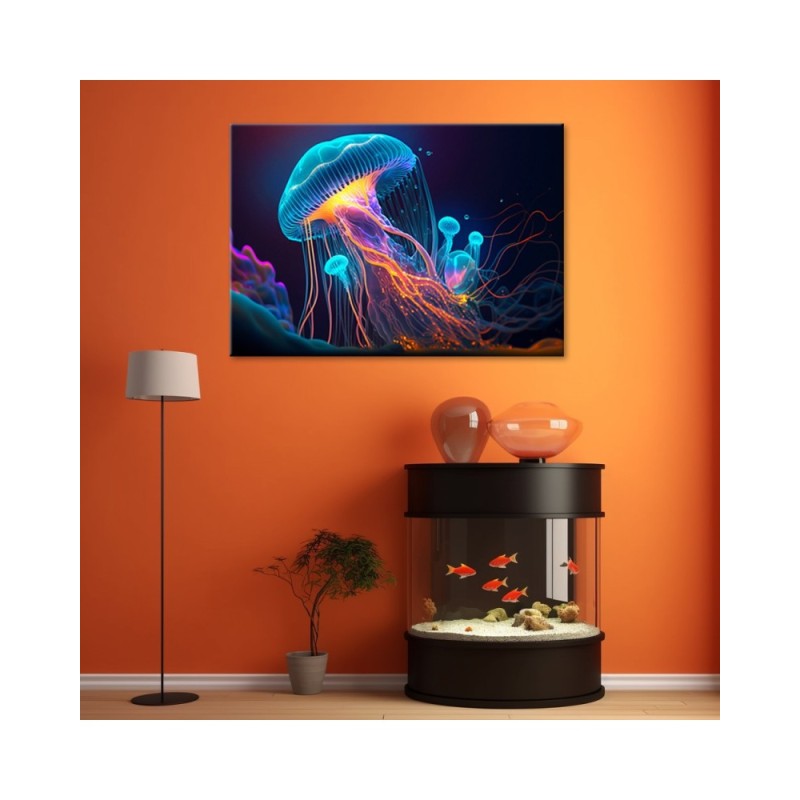 Leinwandbild modern - Lebendige Farben unter Wasser | Feeby