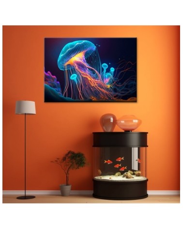 Leinwandbild modern - Lebendige Farben unter Wasser | Feeby