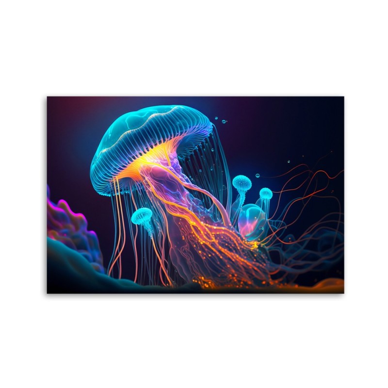 Leinwandbild modern - Lebendige Farben unter Wasser | Feeby