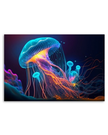 Leinwandbild modern - Lebendige Farben unter Wasser | Feeby