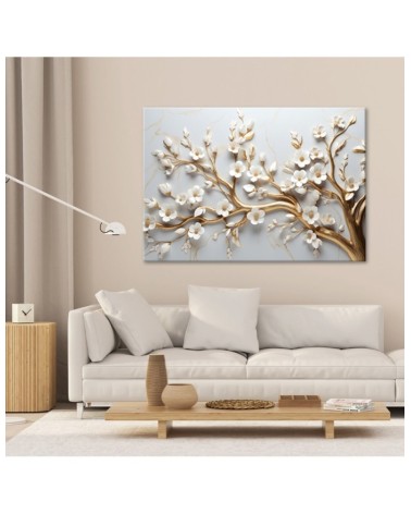 Leinwandbild modern - Blattgoldbaum 3D | Feeby