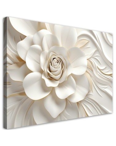 Modernes Wandbild - Weiße Blume 3D | Feeby