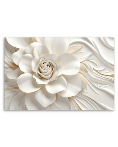 Modernes Wandbild - Weiße Blume 3D | Feeby