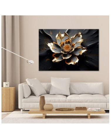 Leinwandbild - 3D Abstrakte Glamour-Blume | Feeby