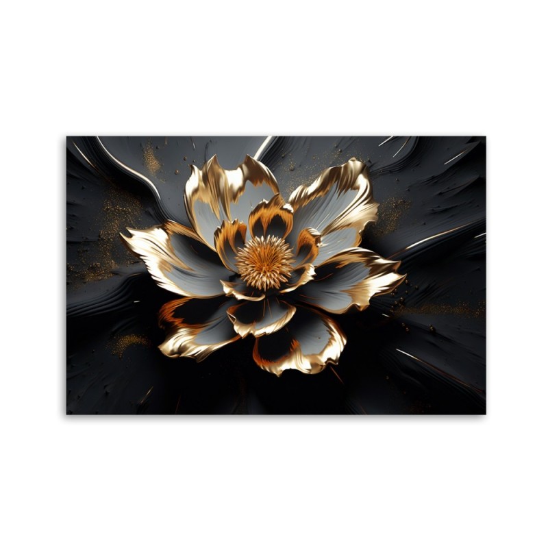 Leinwandbild - 3D Abstrakte Glamour-Blume | Feeby