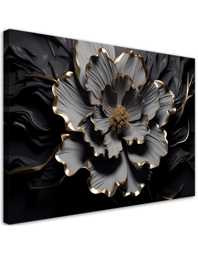Leinwandbild modern - Abstrakte Lotosblume Glamour AI | Feeby
