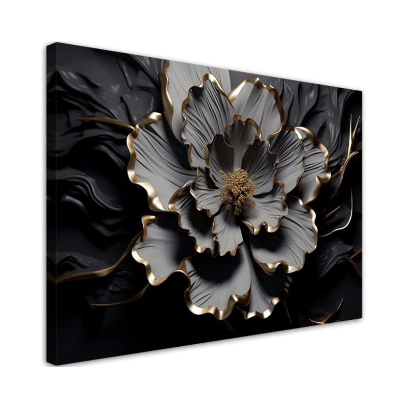 Leinwandbild modern - Abstrakte Lotosblume Glamour AI | Feeby