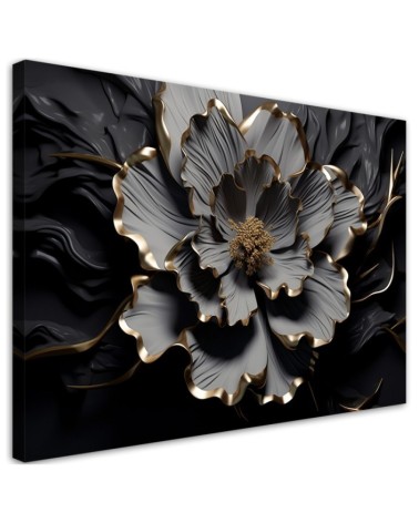 Leinwandbild modern - Abstrakte Lotosblume Glamour AI | Feeby