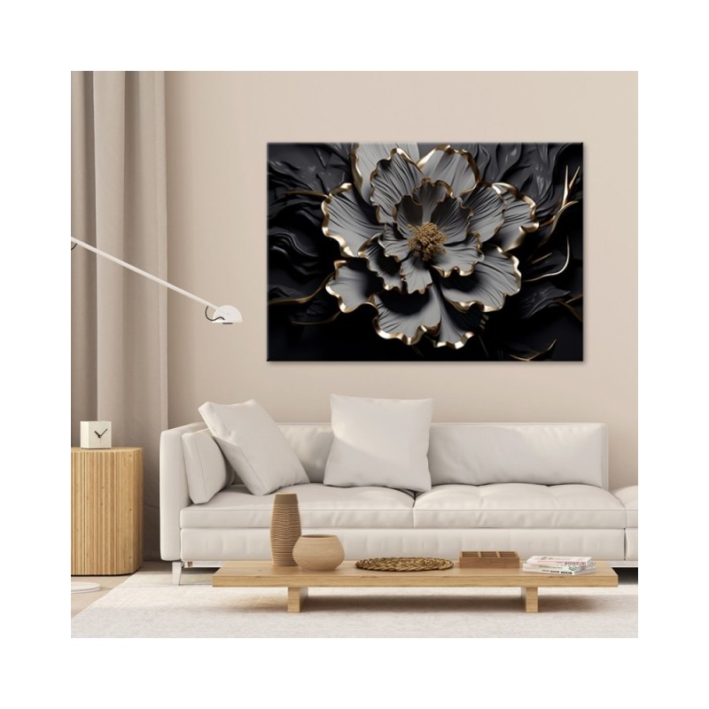 Leinwandbild modern - Abstrakte Lotosblume Glamour AI | Feeby