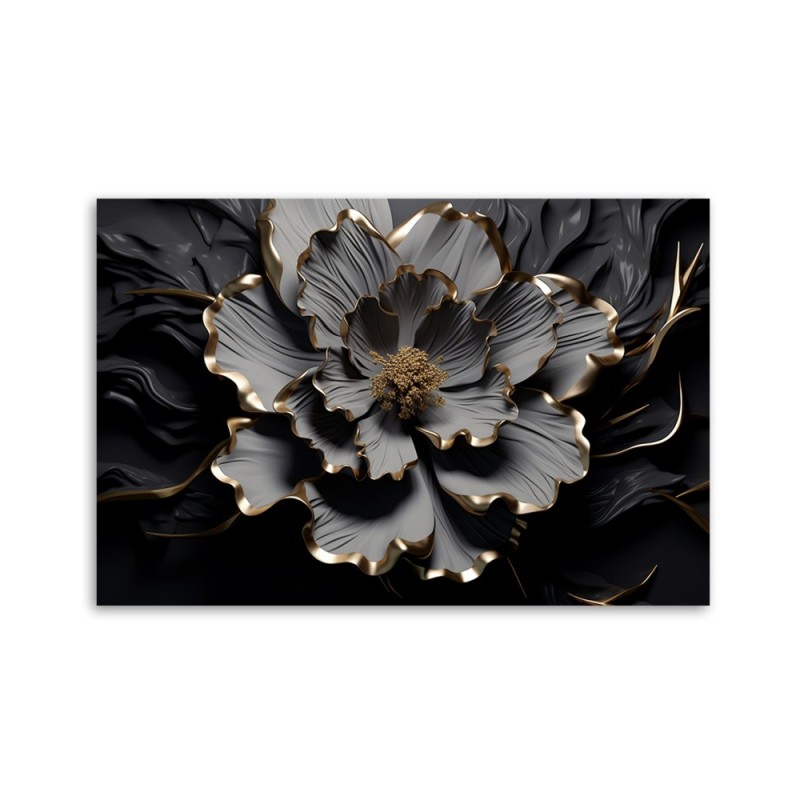 Leinwandbild modern - Abstrakte Lotosblume Glamour AI | Feeby