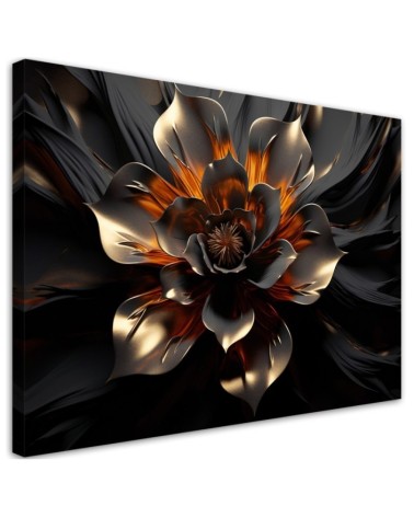 Leinwandbild - 3D Lotusblume abstrakt | Feeby