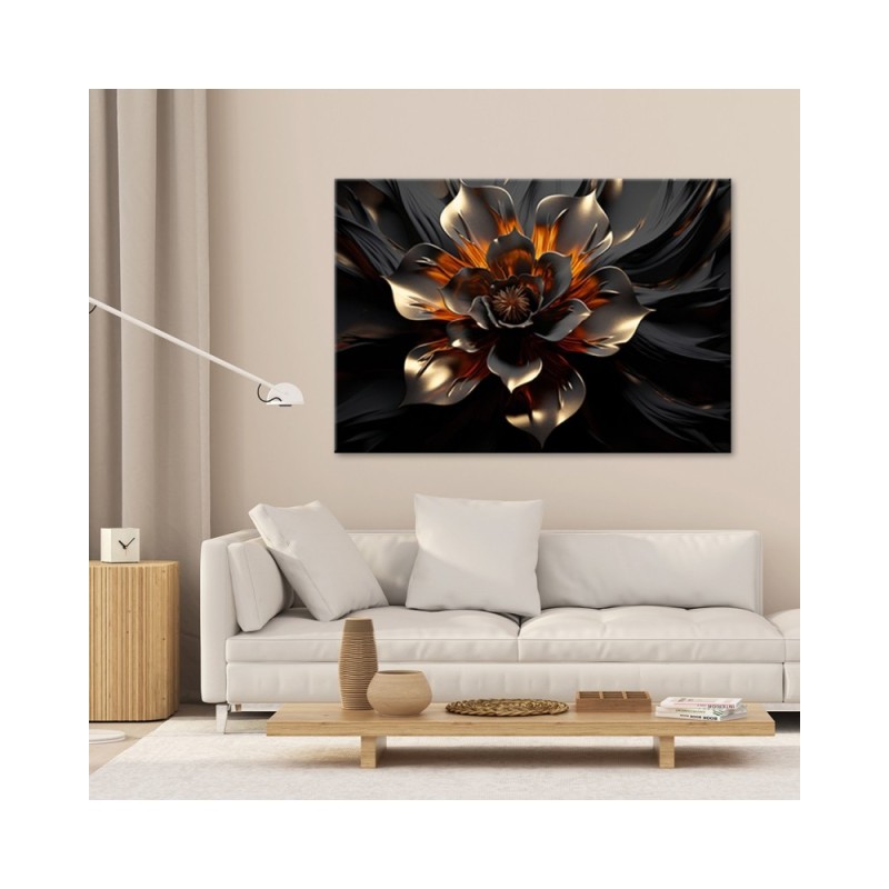 Leinwandbild - 3D Lotusblume abstrakt | Feeby