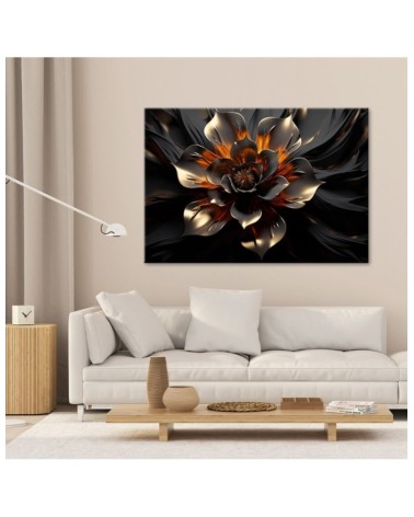 Leinwandbild - 3D Lotusblume abstrakt | Feeby
