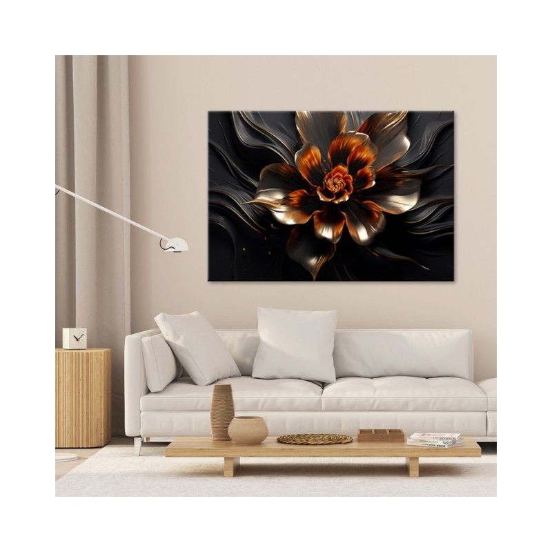 Leinwanddruck - Lotusblume glamourös AI | Feeby