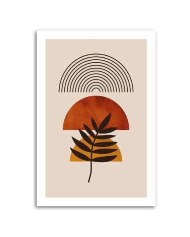 Leinwandbild - Zweig und Regenbogen Boho | Feeby