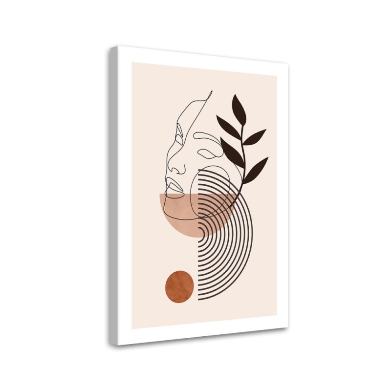 Bild auf Leinwand - Gesicht einer Boho-Frau | Feeby