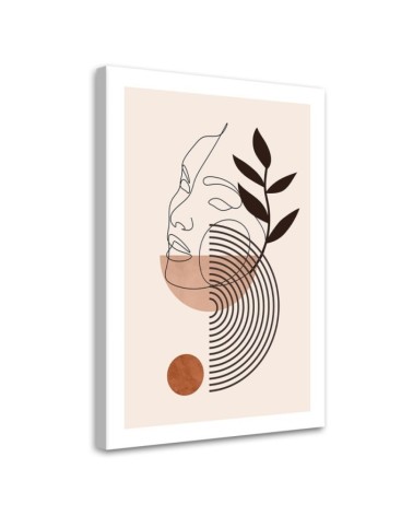 Bild auf Leinwand - Gesicht einer Boho-Frau | Feeby