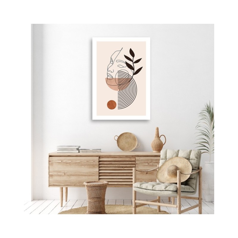 Bild auf Leinwand - Gesicht einer Boho-Frau | Feeby