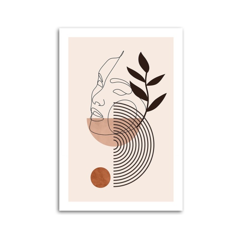 Bild auf Leinwand - Gesicht einer Boho-Frau | Feeby