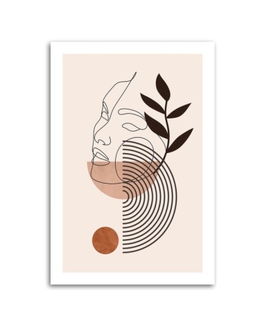 Bild auf Leinwand - Gesicht einer Boho-Frau | Feeby