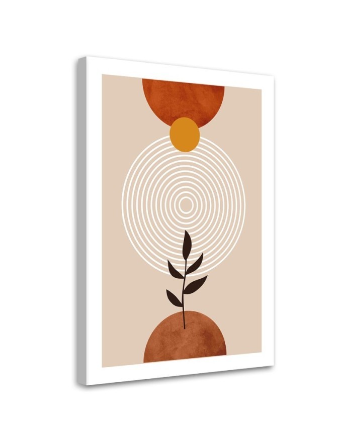 Leinwandbild - Boho-Kreise und Zweige | Feeby